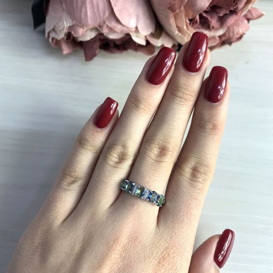 Серебряное кольцо с мистик топазом