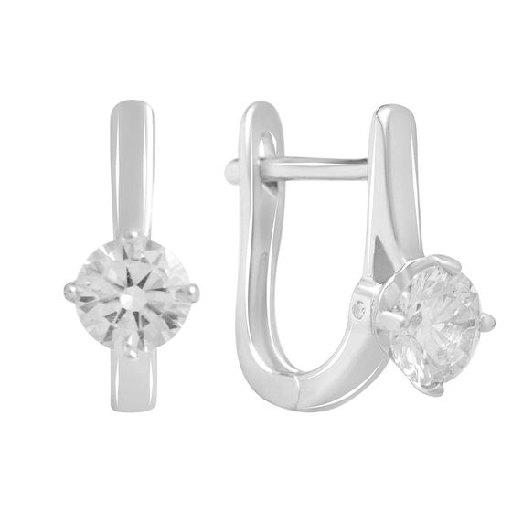 Silver Earrings with Fianites