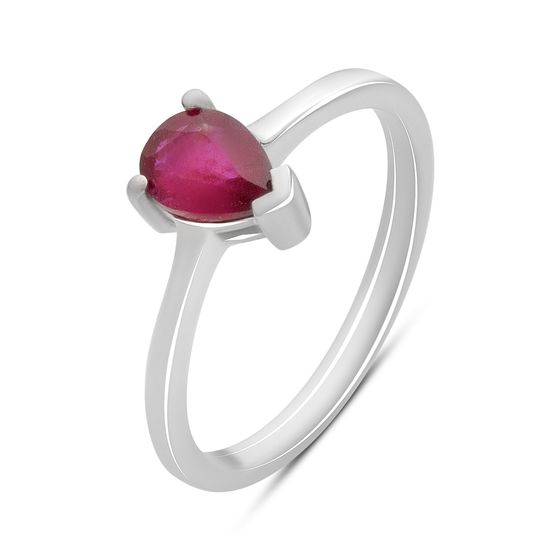 Серебряное кольцо с рубином 0.975ct