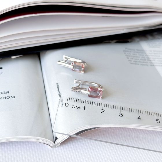 Срібні сережки з султанітом 3.233ct