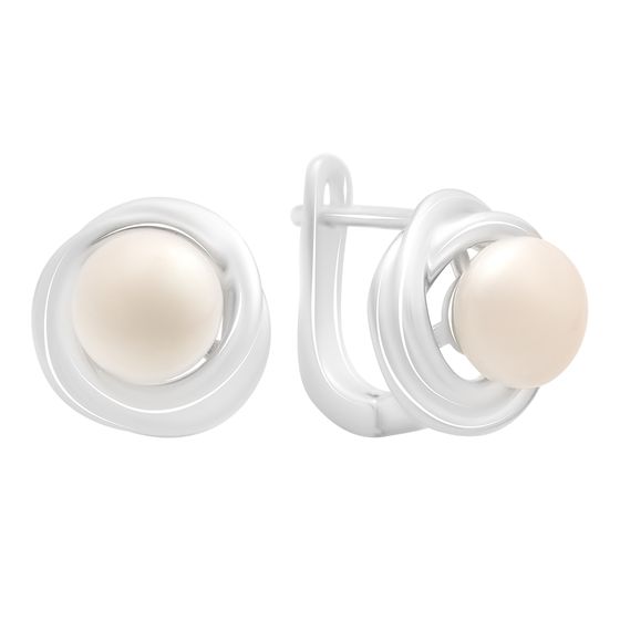 Серебряные серьги с жемчугом