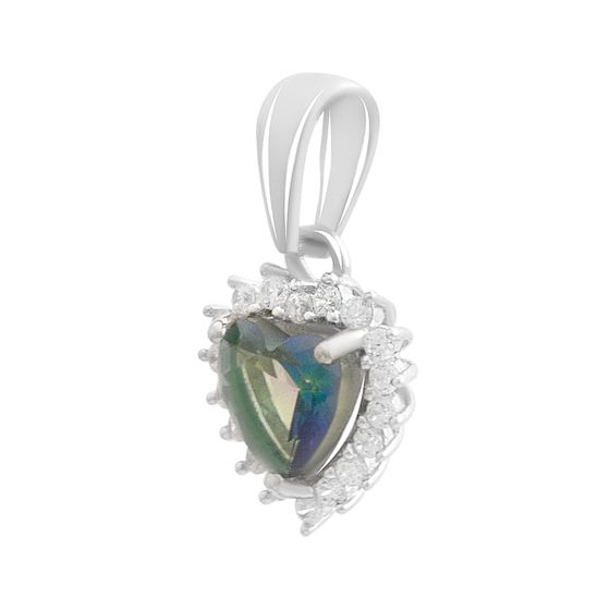 Silver pendant with a 0.801 ct mystic topaz