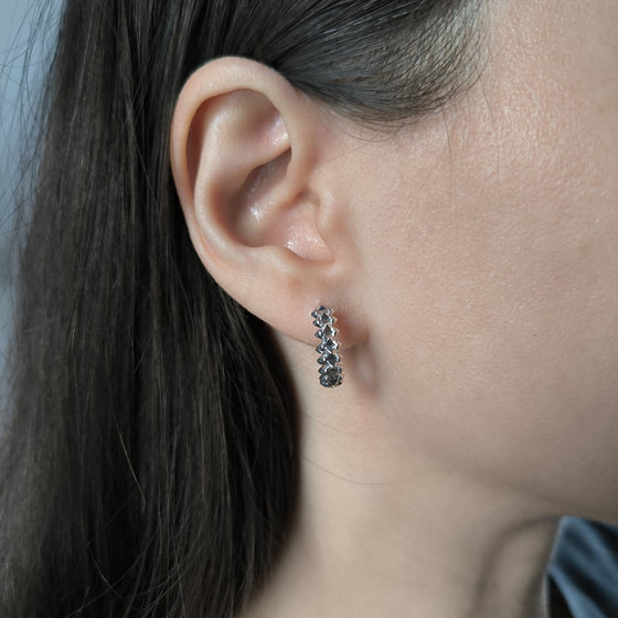 Серебряные серьги без камней