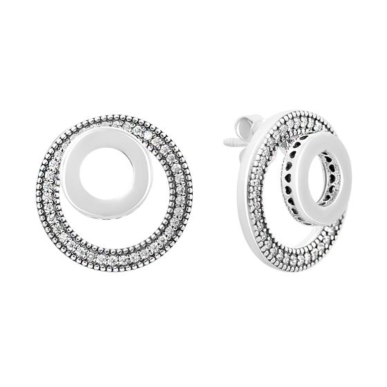 Silver Earrings with Fianites