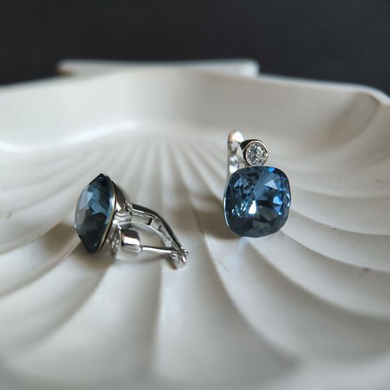 Silver Earrings with Fianites