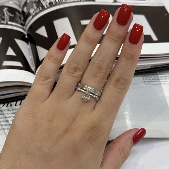 Silver Ring with Fianites