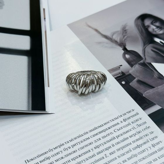 Silver ring without stones