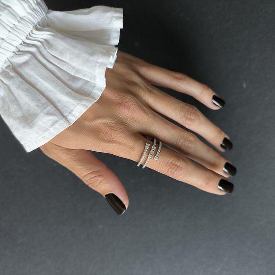 Silver Ring with Fianites
