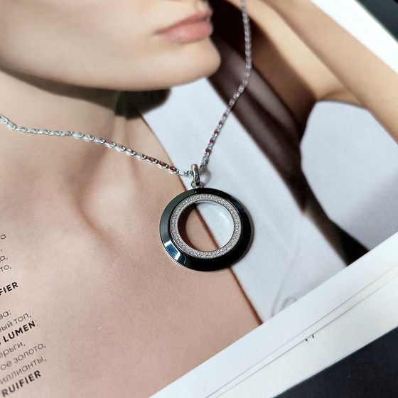 Серебряная подвеска с керамикой