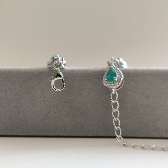 Серебряный браслет с агатом 7.282ct