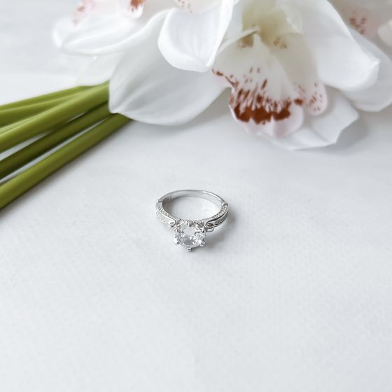Silver Ring with Fianites