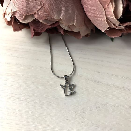 Серебряная подвеска с фианитами 0.062ct