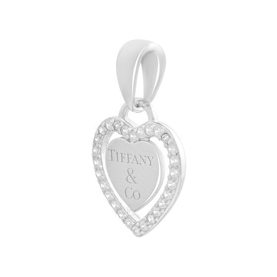 Silver pendant with phianites