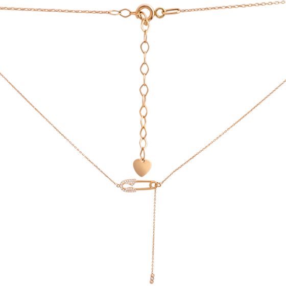 Золотое колье с фианитами 0.24ct