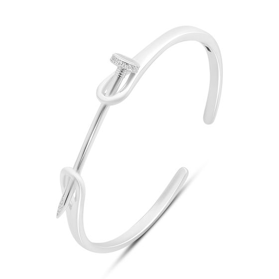 Серебряный браслет с фианитами