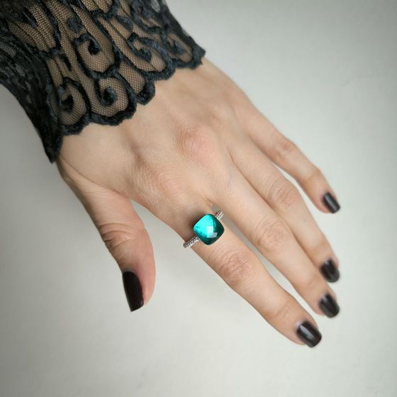 Silver Ring with Fianites
