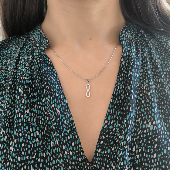 Серебряная подвеска с фианитами