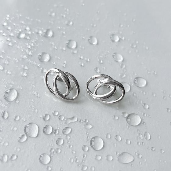 Silver earrings without stones