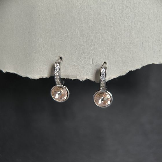 Silver Earrings with Fianites