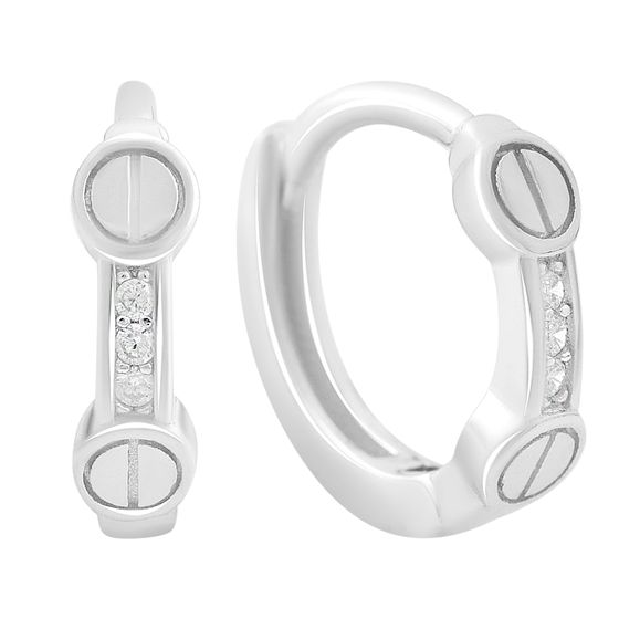 Серебряные серьги с фианитами