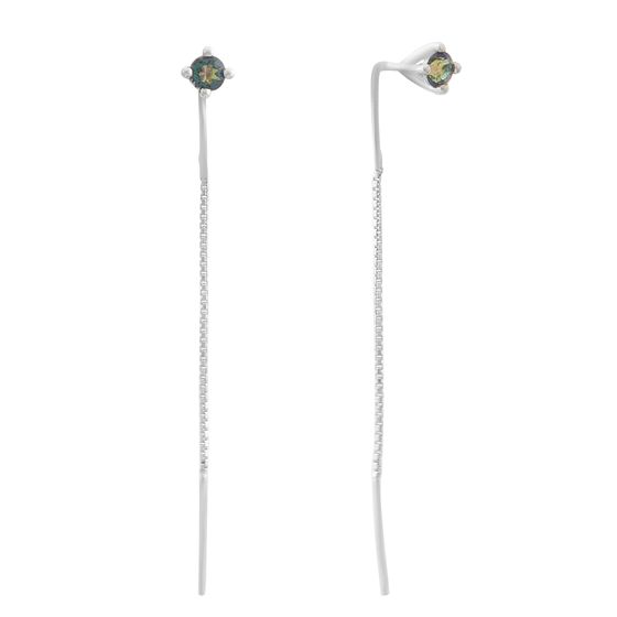 Silver Earrings with Mystic Topaz (0.49 ct)