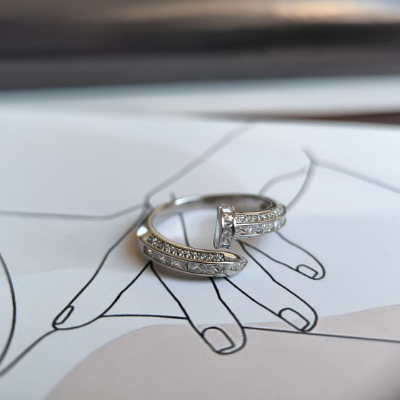 Silver Ring with Fianites