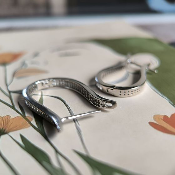 Silver Earrings with Fianites