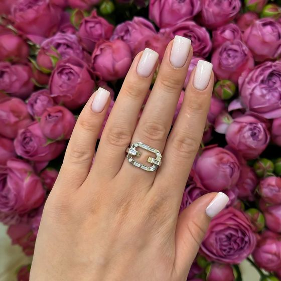 Silver Ring with Fianites