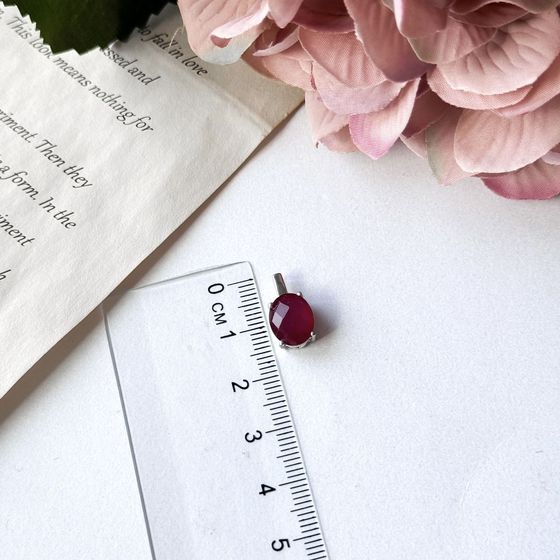 Серебряная подвеска с рубином 3.233ct