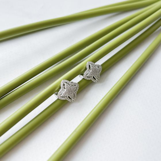 Silver Earrings with Fianites