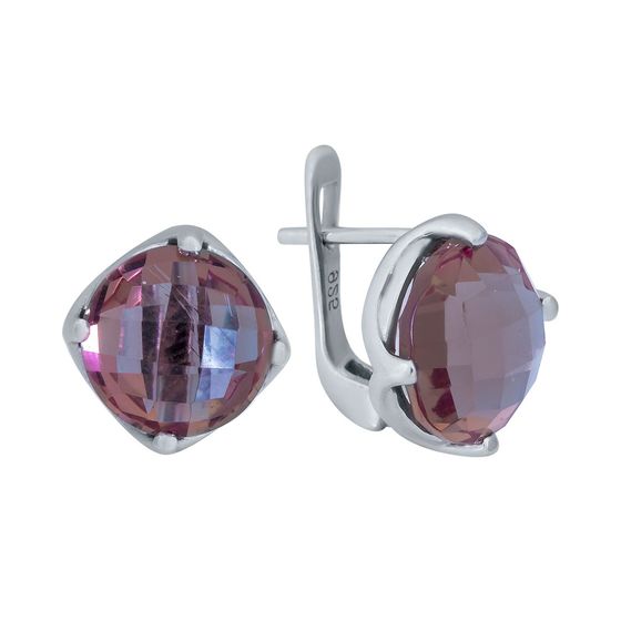 Серебряные серьги с султанитом 5.575ct