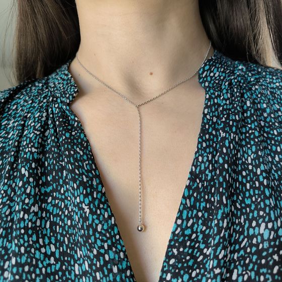 Серебряное колье без камней