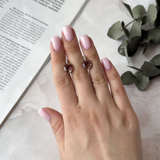 Серебряные серьги с султанитом