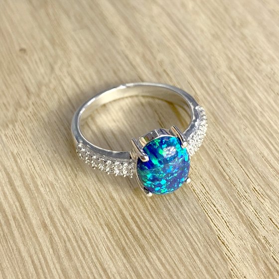 Серебряное кольцо с опалом 1.237ct