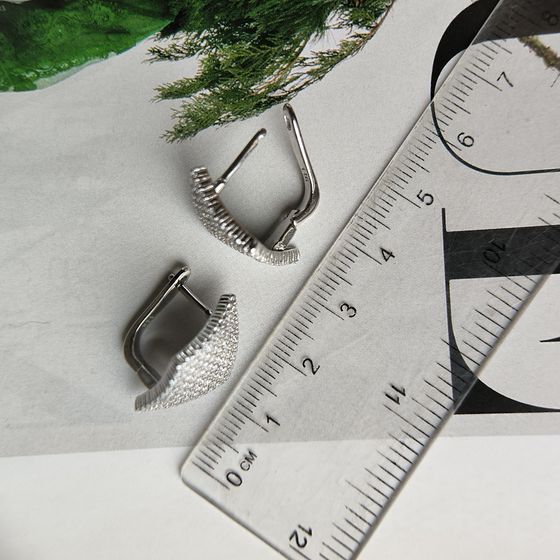 Silver Earrings with Fianites