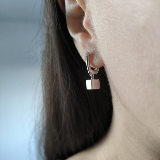 Серебряные серьги без камней