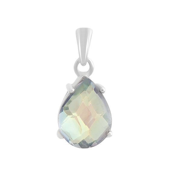 Серебряная подвеска с мистик топазом 2.9ct
