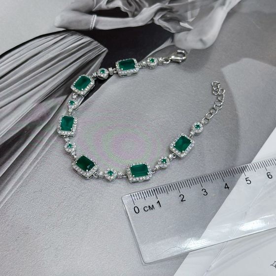 Серебряный браслет с агатом 8.955ct