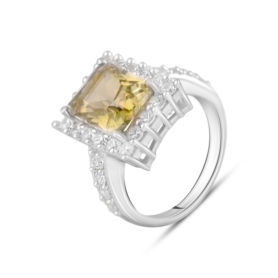 Срібна каблучка з цитрином nano 4.18ct
