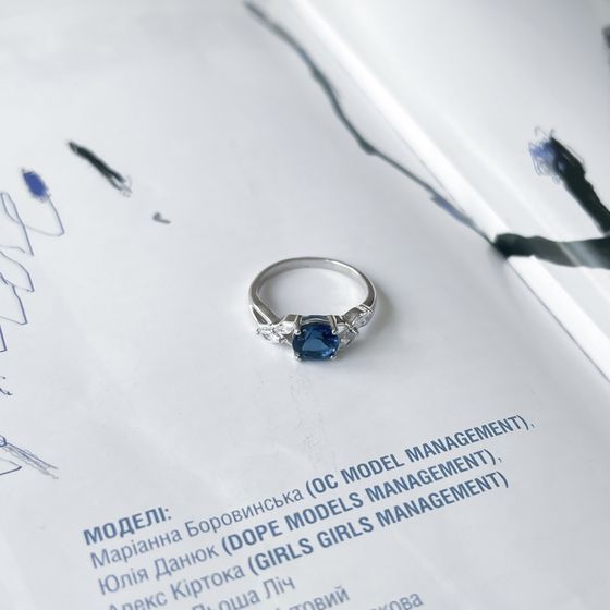 Серебряное кольцо с танзанитом nano 1.6ct