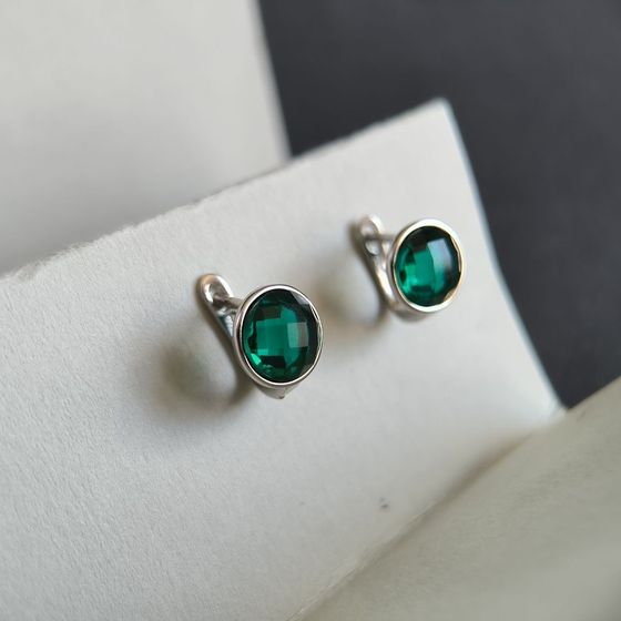 Silver Earrings with Fianites