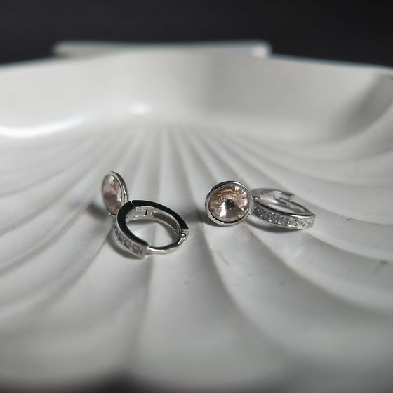 Silver Earrings with Fianites