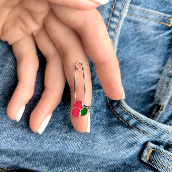 Серебряная подвеска с емаллю