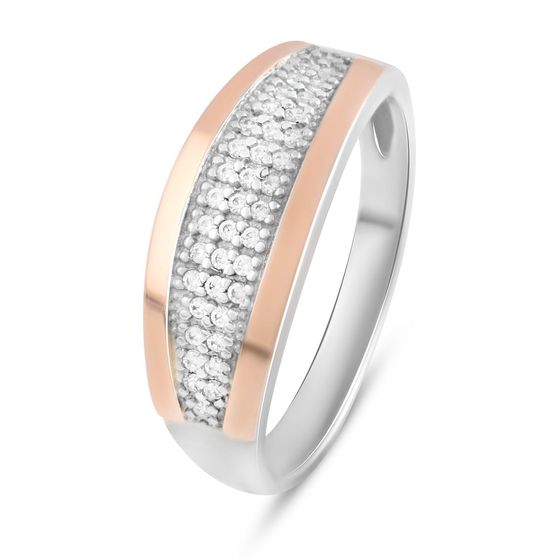Серебряное кольцо с фианитами