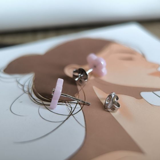 Серебряные серьги с керамикой