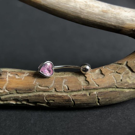 Серебряный пирсинг с фианитами