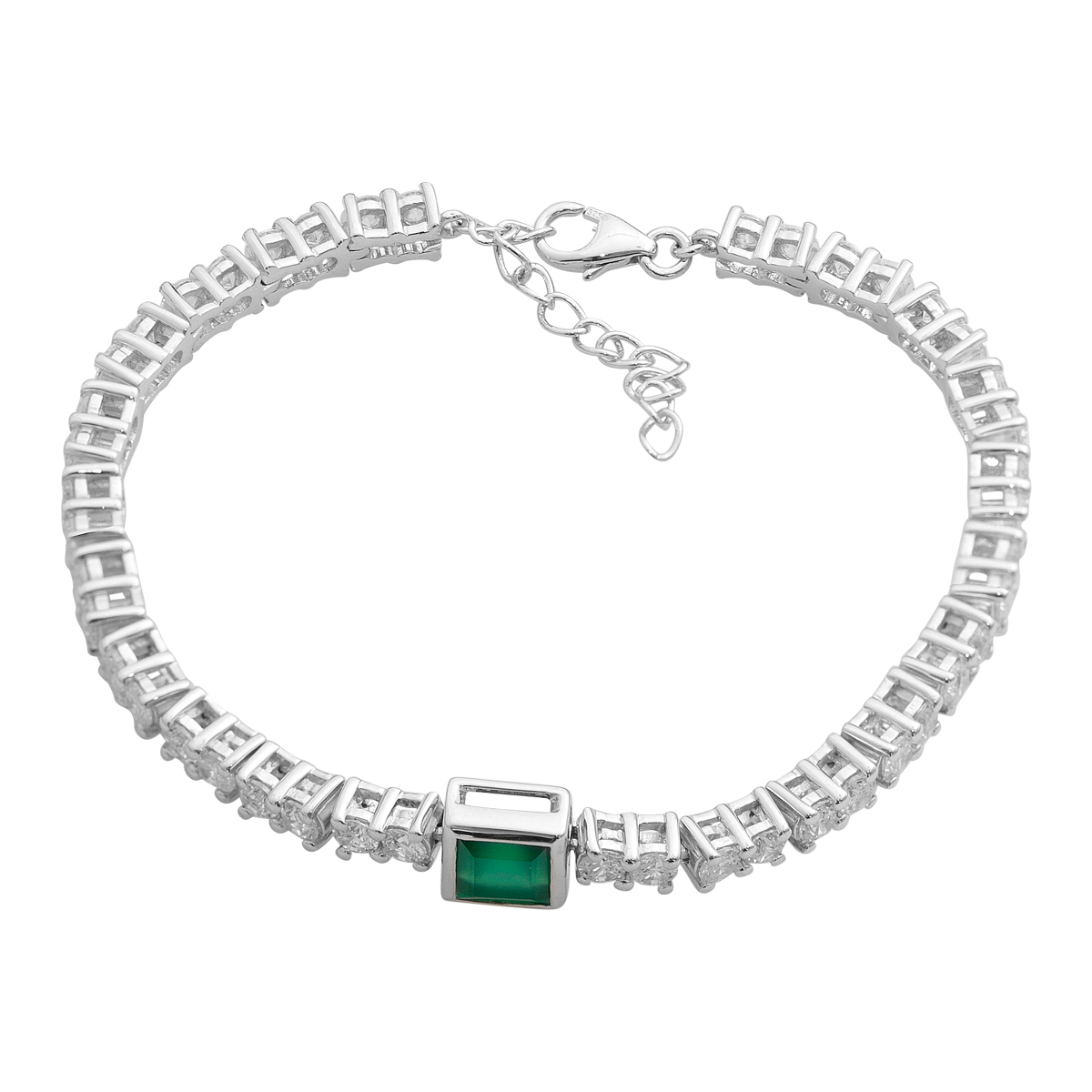 Срібний браслет з агатом 9.408ct