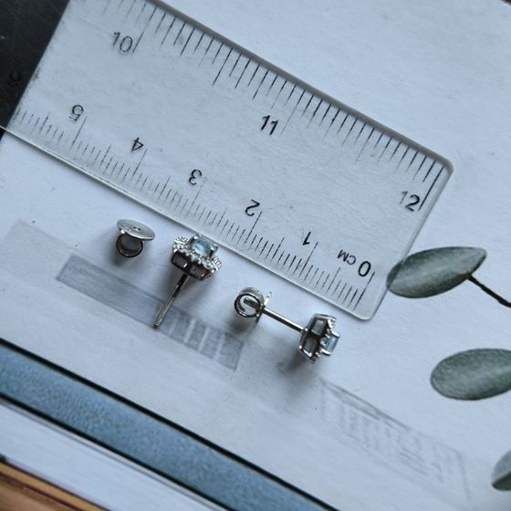 Серебряные серьги с топазом 0.85ct
