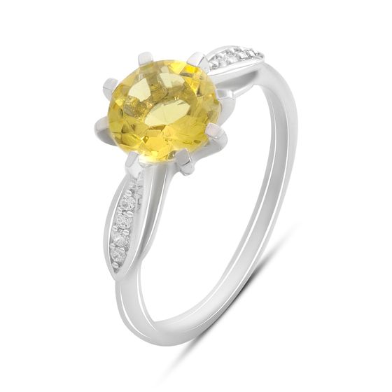 Sterling silver ring with citrine nano 1.579ct