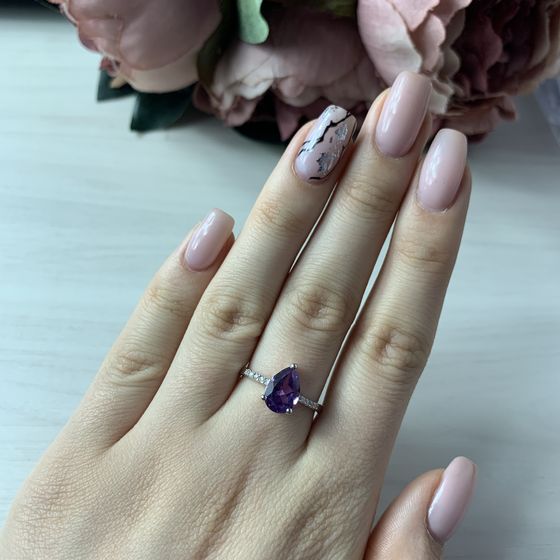 Серебряное кольцо с александритом 2.462ct